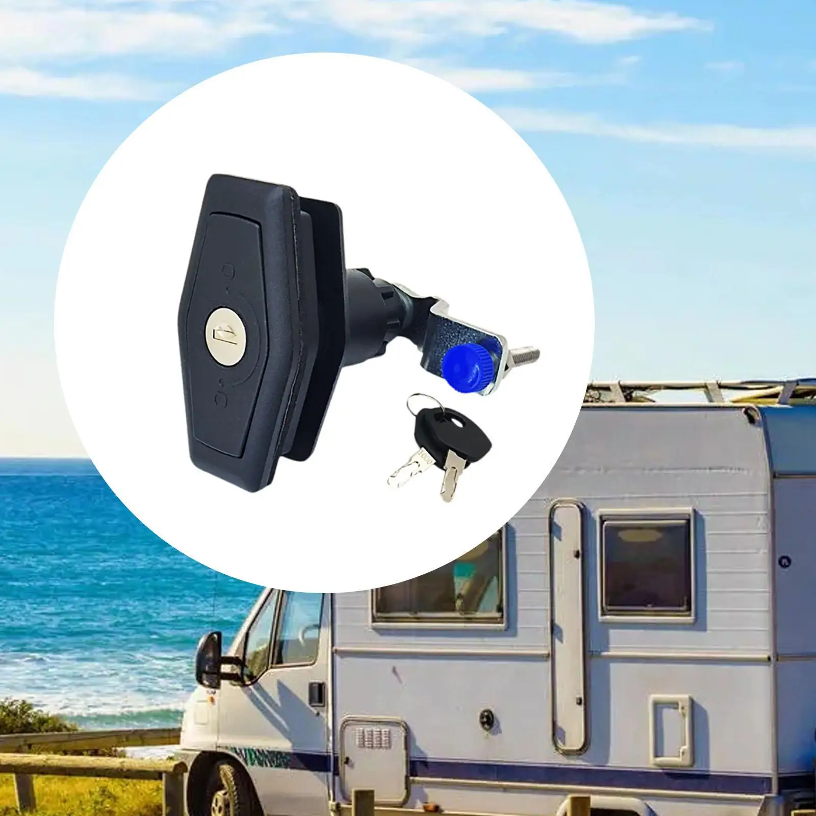 

Универсальный замок с компрессионной защелкой для автофургонов. Простая установка оборудования.