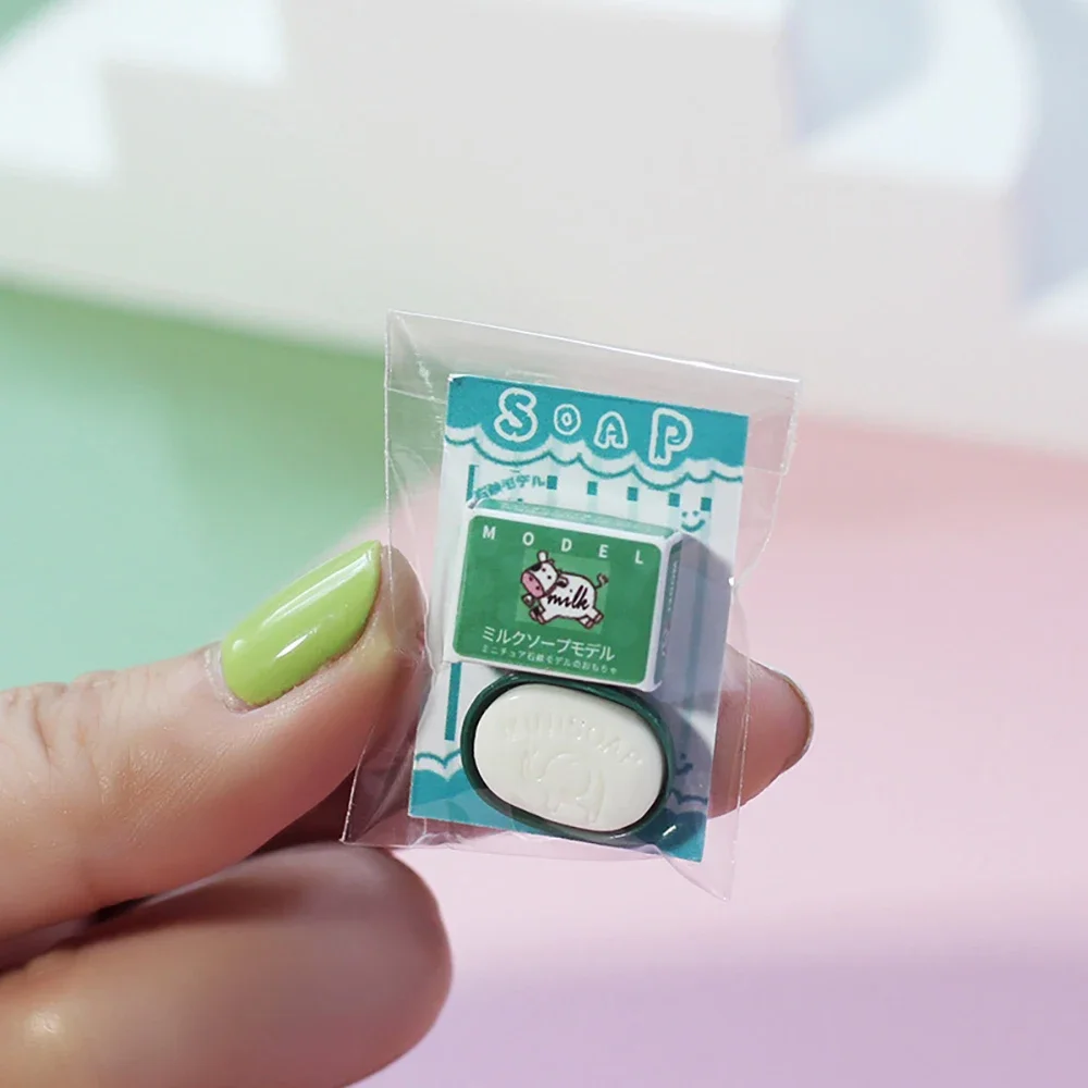 1/12 Puppenhaus Zubehör Miniatur DIY Seife mit Box Mini Handwaschseife Modell für Puppenhaus Dekoration OB11