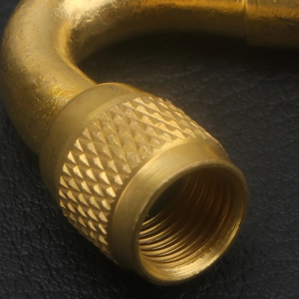 

45 Degree Tire Valve Extension Copper Air Nozzle Stem Extender for Bicycles Motorcycles Trailers RVs Durable Impact Resistant