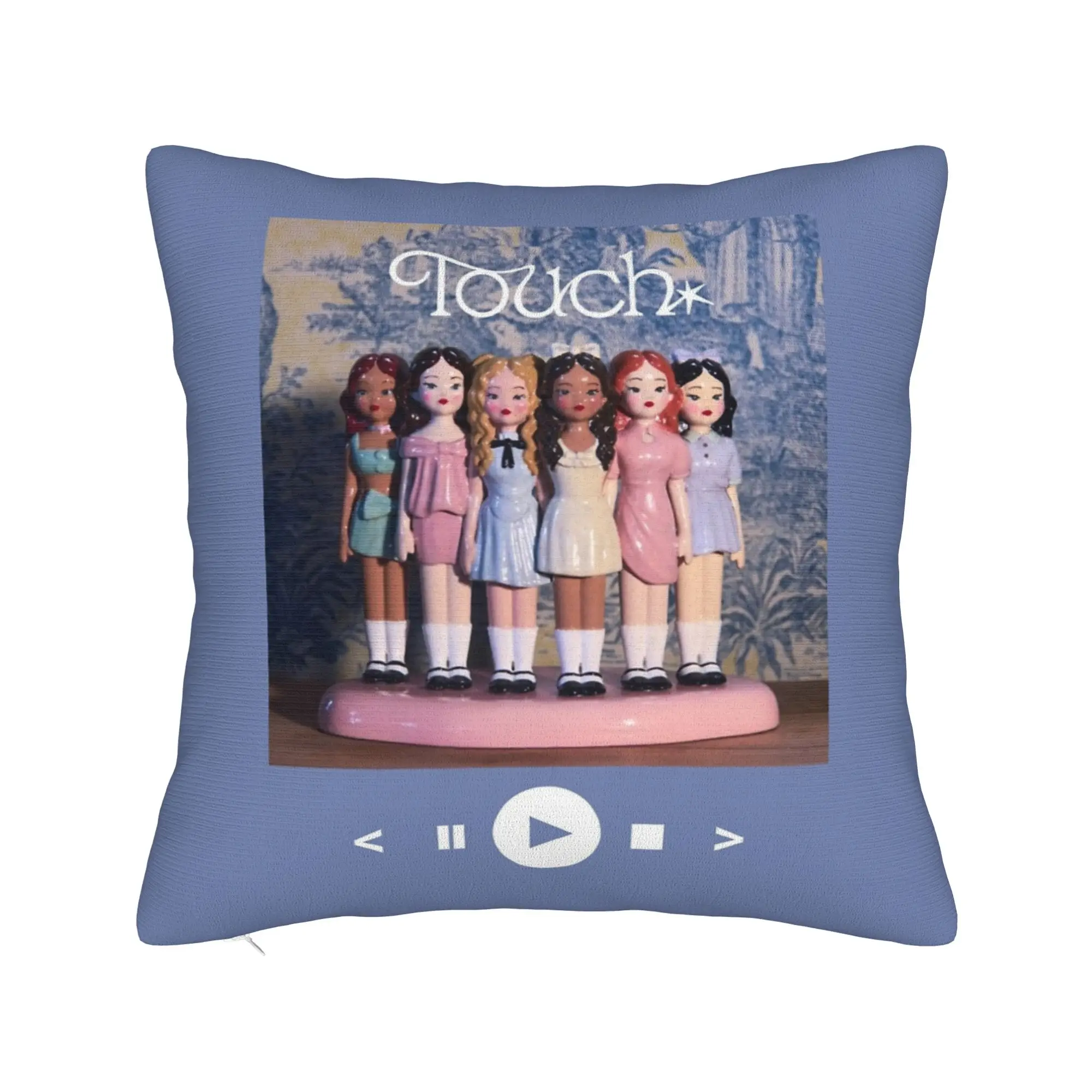 Katseyes Kpop Girl Group Pillowcase Double-sided Printing Cushion Cover Gift  Pillow Case Cover Home Zipper