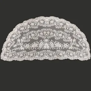 Voile catholique catholique de grande taille Half Moon classique de style espagnol à broder mantelle triangulaire pour femmes 8 meilleures ventes Catholic Veil - No 1