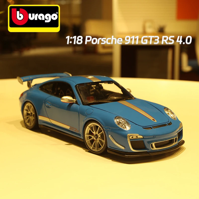 

Burago 1:18 Porsche 911 GT3 Rs 4.0 Alloy Model Simulation Die-cast Metal Car Model Tabletop For Fans To Collect And Give Gifts