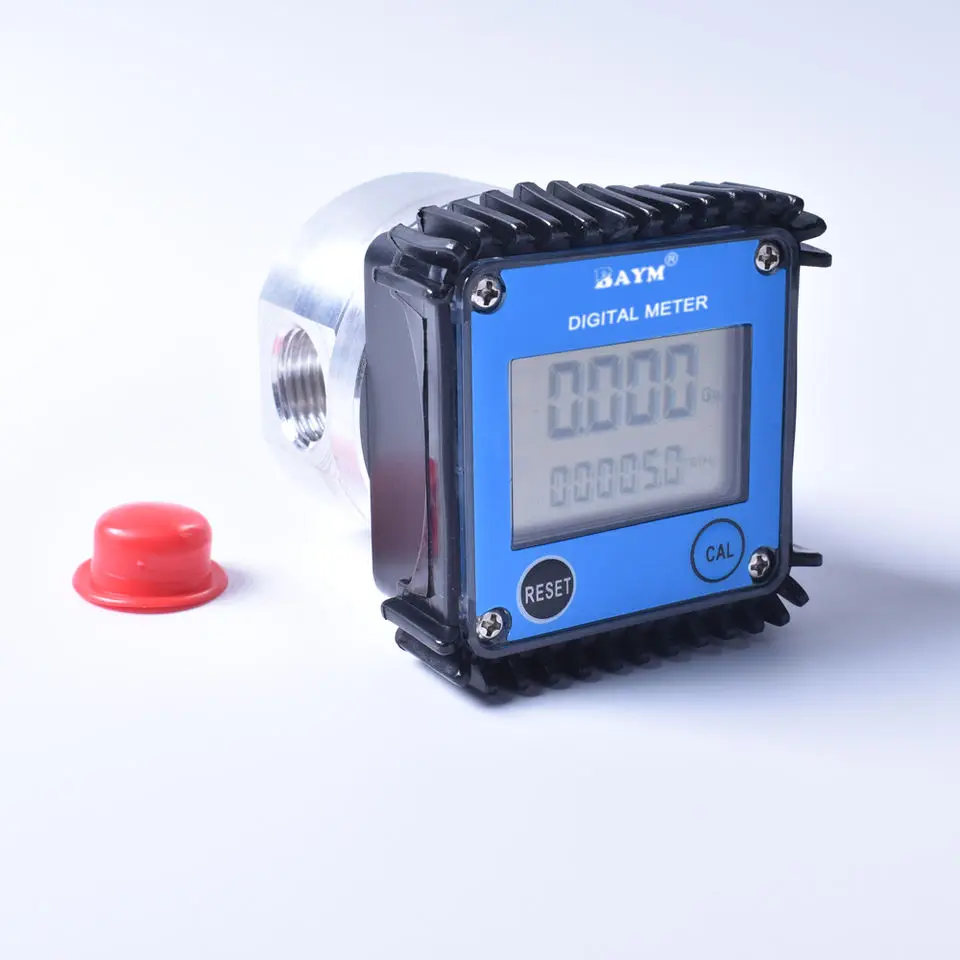 Water Diesel Gasoline Flow Meter Flowmeter Aluminium Alloy High Accuracy Electronic Digital Fuel K24 Digital Flow Meter