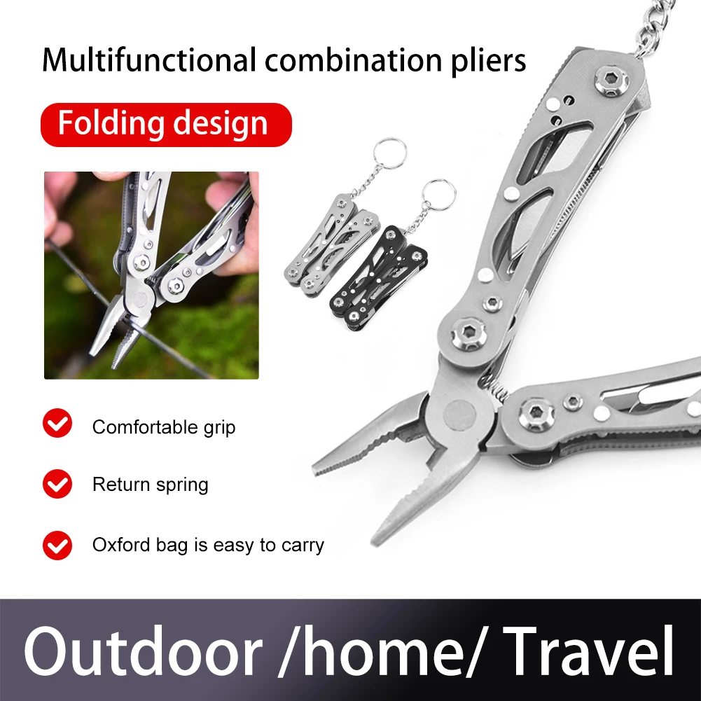 13 In 1 Multifunction Pliers 420 Stainless Steel Folding Pliers Multitool Wire Stripper Bottle Opener Portable Pocket Plier