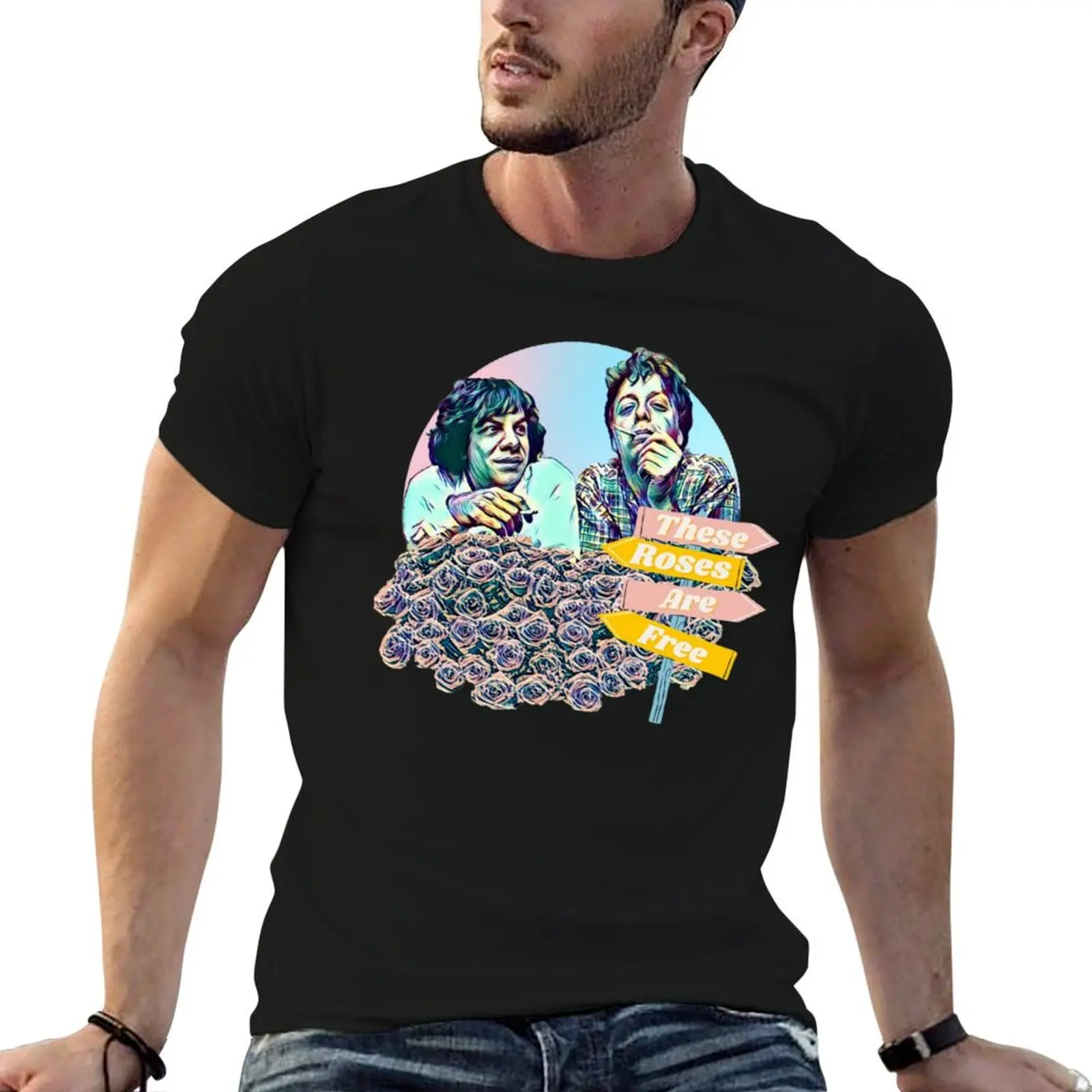 الورود خالية من - وين تي شيرت تي شيرت رجل عادية تي شيرت مصمم تي شيرت الرجال 100% القطن الفاخرة العلامة التجارية تي شيرت