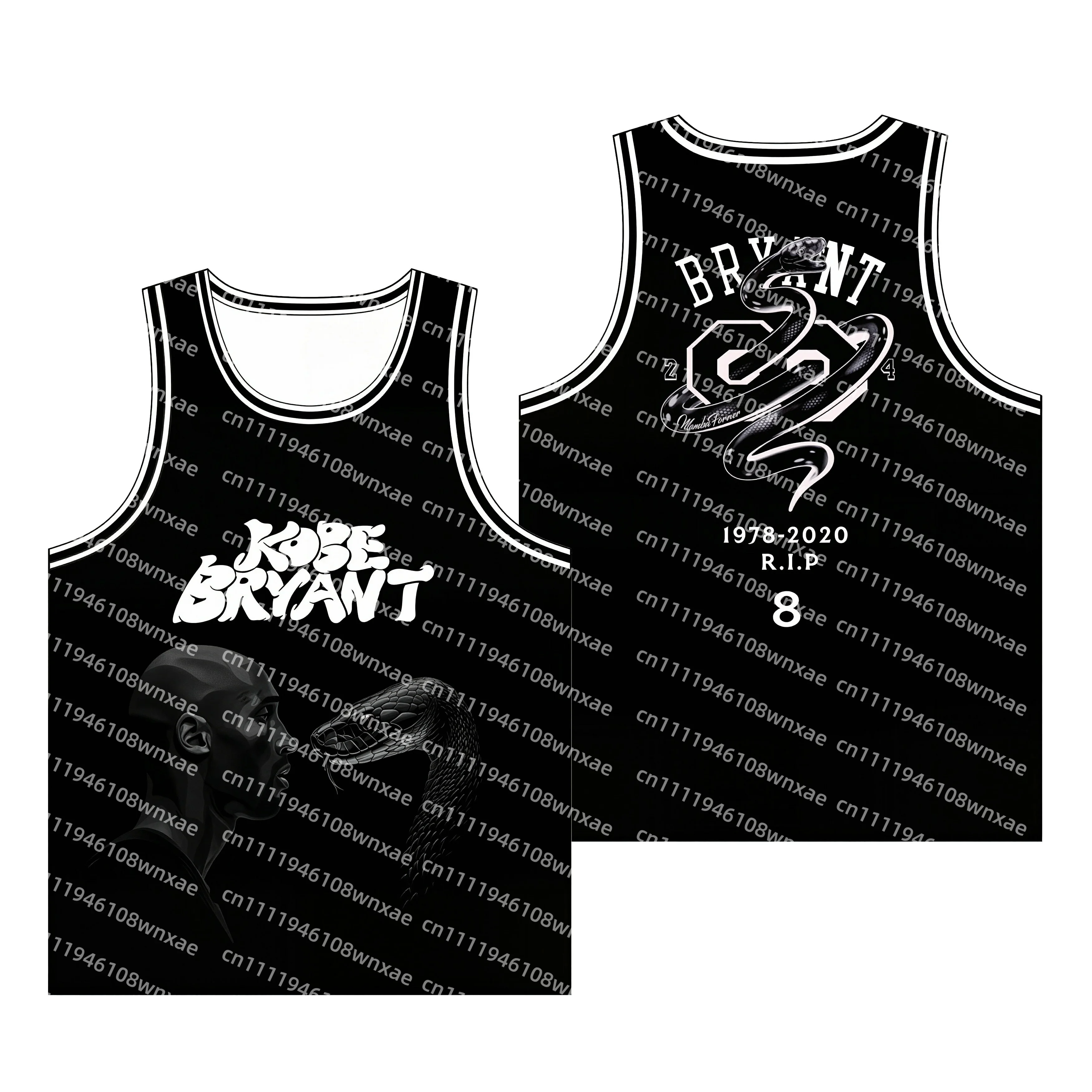 Children's NO.8 Bryant Basketball Quick-drying Vest Parent-child Sleeveless O-neck Basketball Fans' Commemorative Jersey