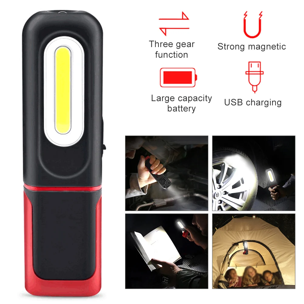5 واط المحمولة COB ضوء العمل قابل للتعديل متعددة الوظائف المغناطيسي مصباح يدوي للطوارئ USB شحن مصباح العمل المغناطيسي #2