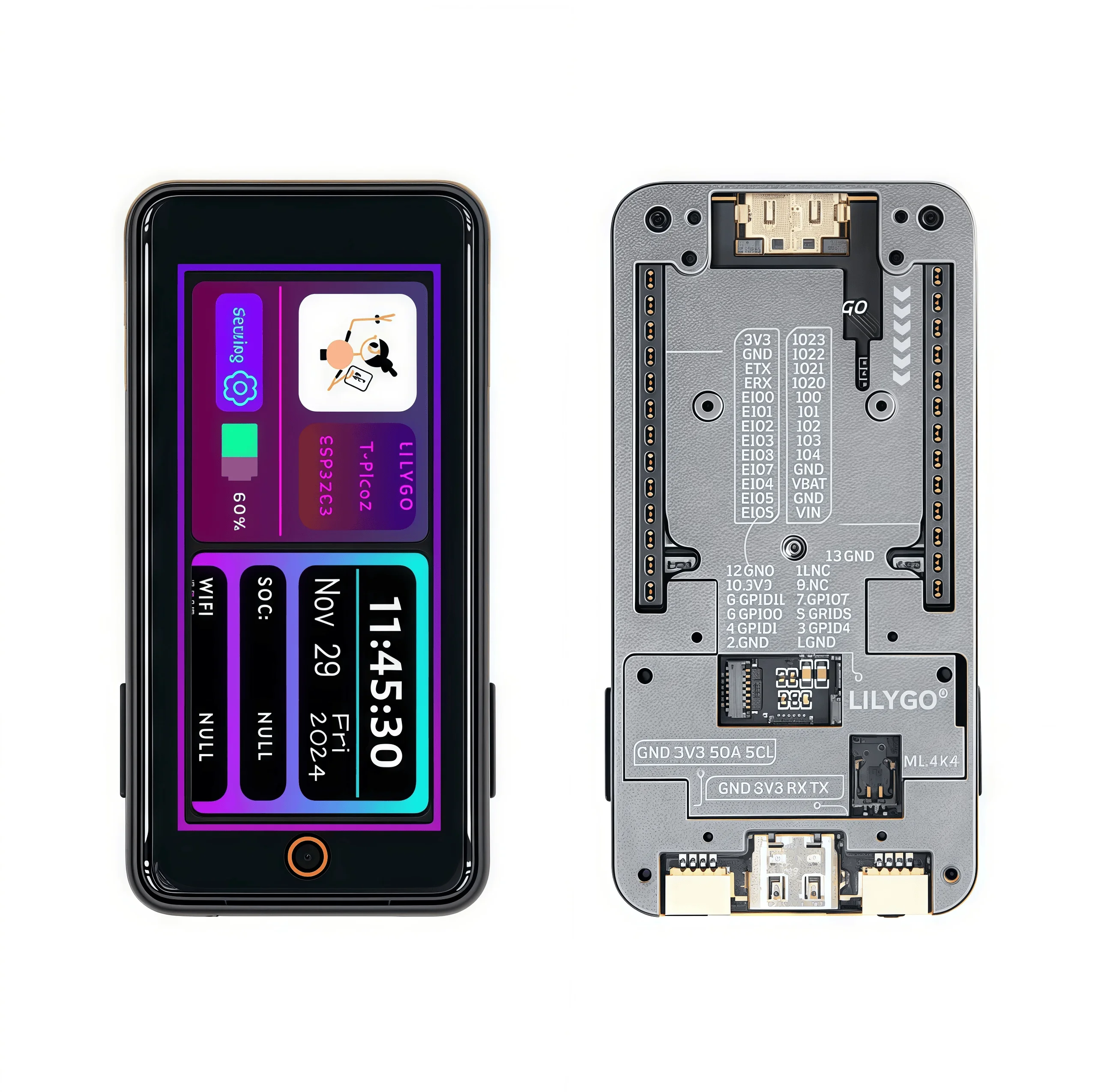 

LILYGO® T-Pico2350 ESP32-C6+RP2350 Dual Chip 2.33 Inch LCD HDMI