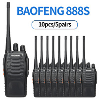 2pcs 4pcs 6pcs 10pcs Original Baofeng BF-888S WalkieTalkie Long Range UHF 400-470MHz 16Channels Ham Two Way Radio Camping hotel