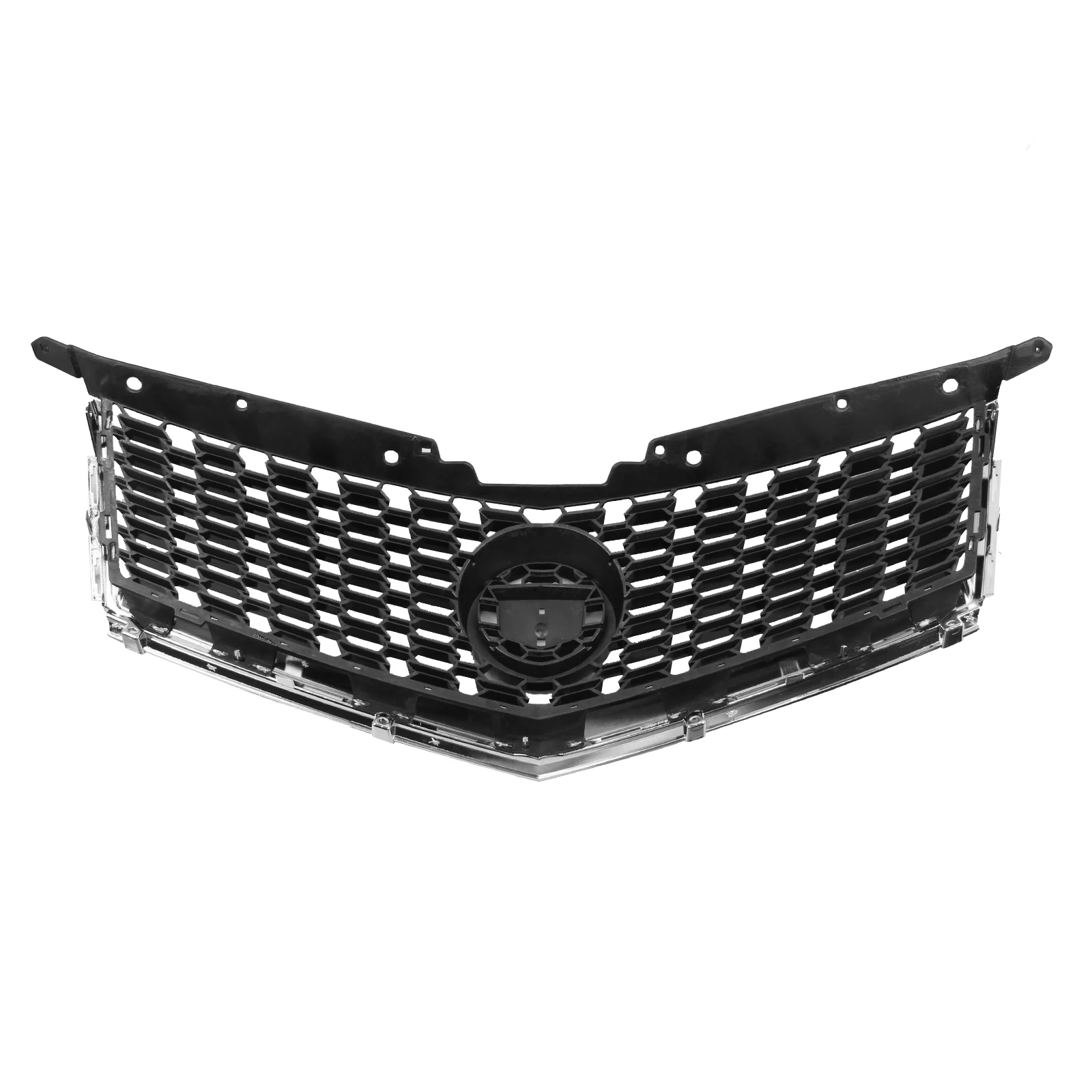 Front Grille Grill For Cadillac SRX 2010 2011 2012 2013 2014 2015 2016 Black/Silver Upper Bumper Hood Mesh Grid