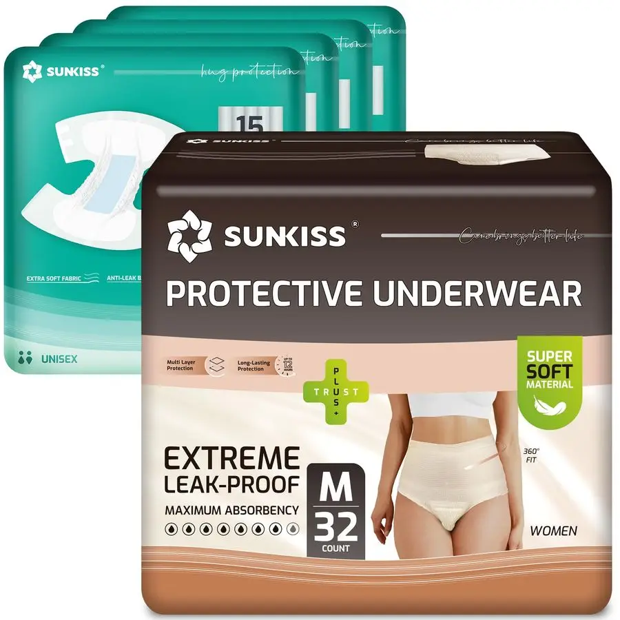 حفاضات TrustPlus للبالغين مع أقصى قدر من الامتصاص وملابس داخلية نسائية لسلس البول #1