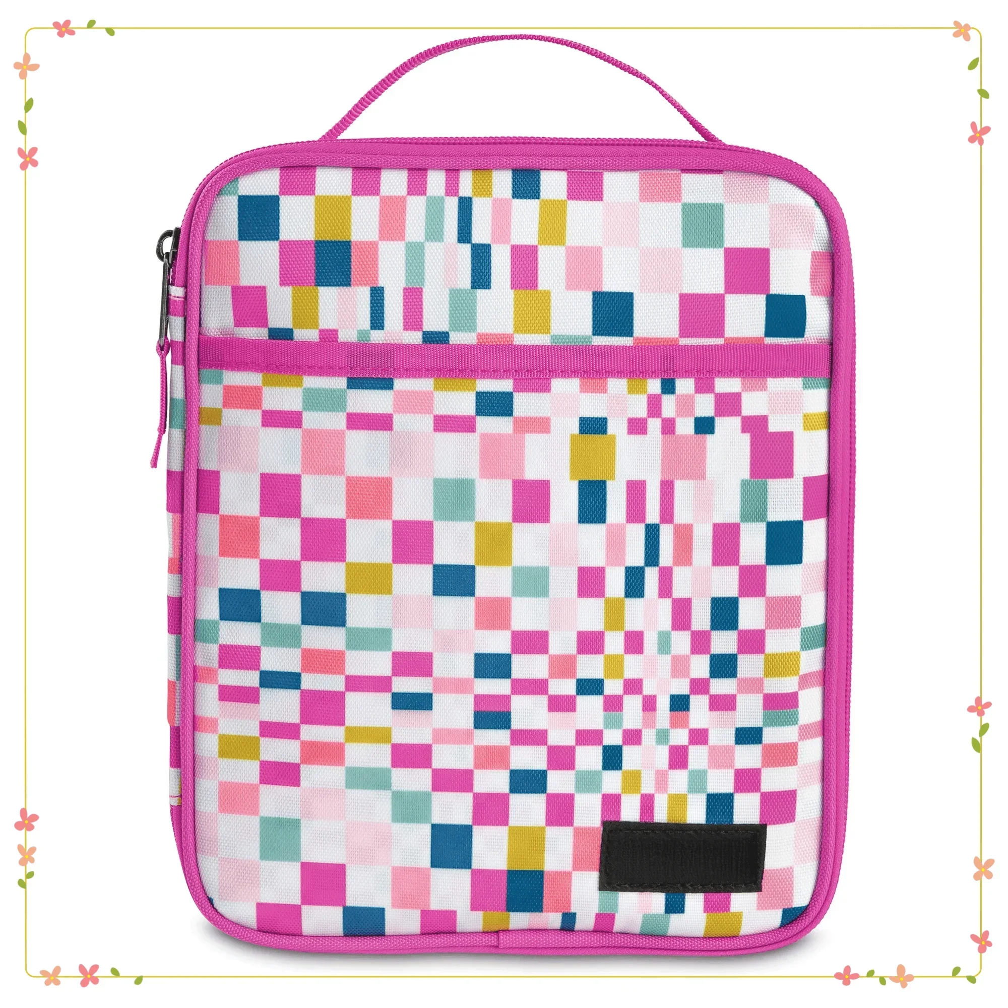 

Freezable, Reusable Upright Lunch Box, Cute Check