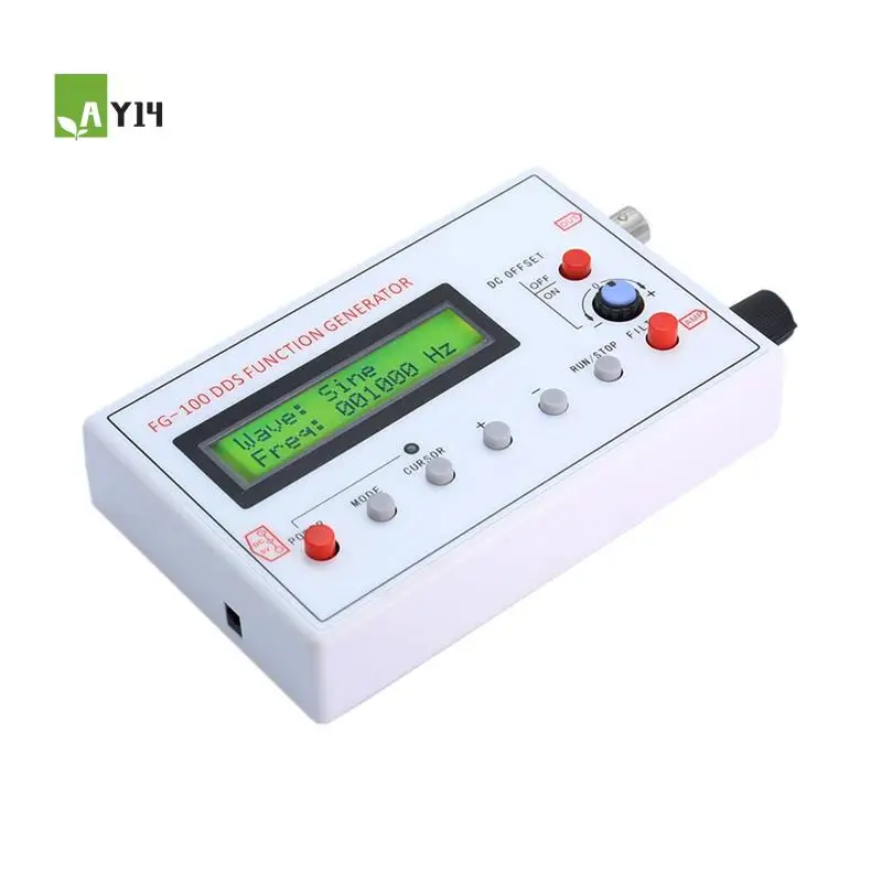 

AY14 -FG-100 DDS Function Signal Generator Frequency Counter 1Hz - 500Khz Sine Frequency With BNC Cable