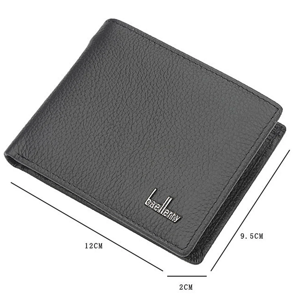 Men Wallets Genuine Cow Leather High Quality Card Holder Male Purse Name Customize Short With Coin Pocket Leather Wallet For Men