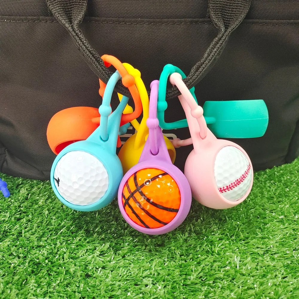 Portable Silicone Golf Ball Protective Cover Lightweight Golf Ball Storage Sleeve Golfer Outdoor Accessory