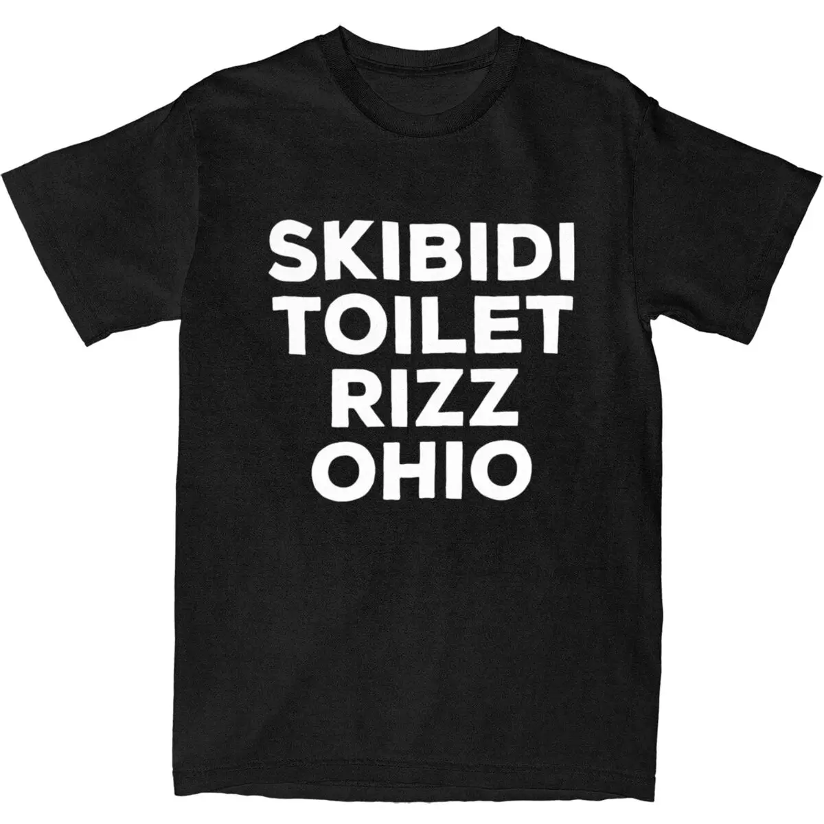 Skibidi Toilet Rizz Ohio T-Shirt Mens Y2K Funny Pure Cotton T-Shirts Summer O Neck Fashion Tee Shirt Print Big Size Tops