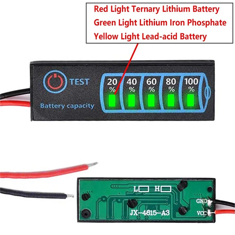 Fresh 10 Pcs Battery Level Indicator 3S Ternary Lithium Battery Phosphate Lead-Acid Battery Capacity Display Meter