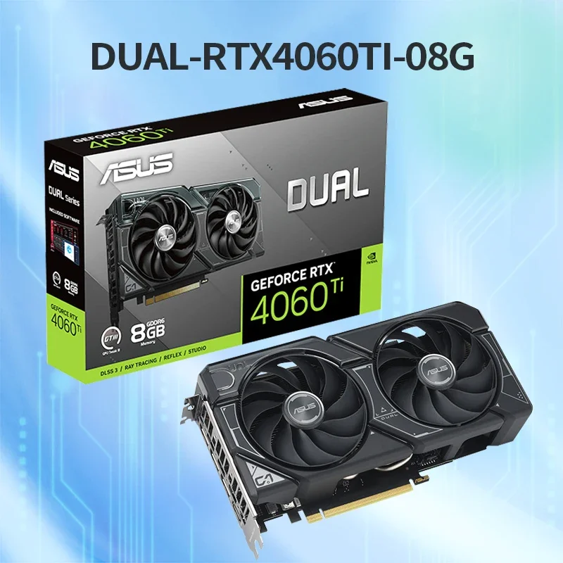 DUAL-RTX4060TI-8G Tarjeta gráfica para computadora portátil Tarjetas de vídeo GPU para computadora portátil GDDR6 8GB