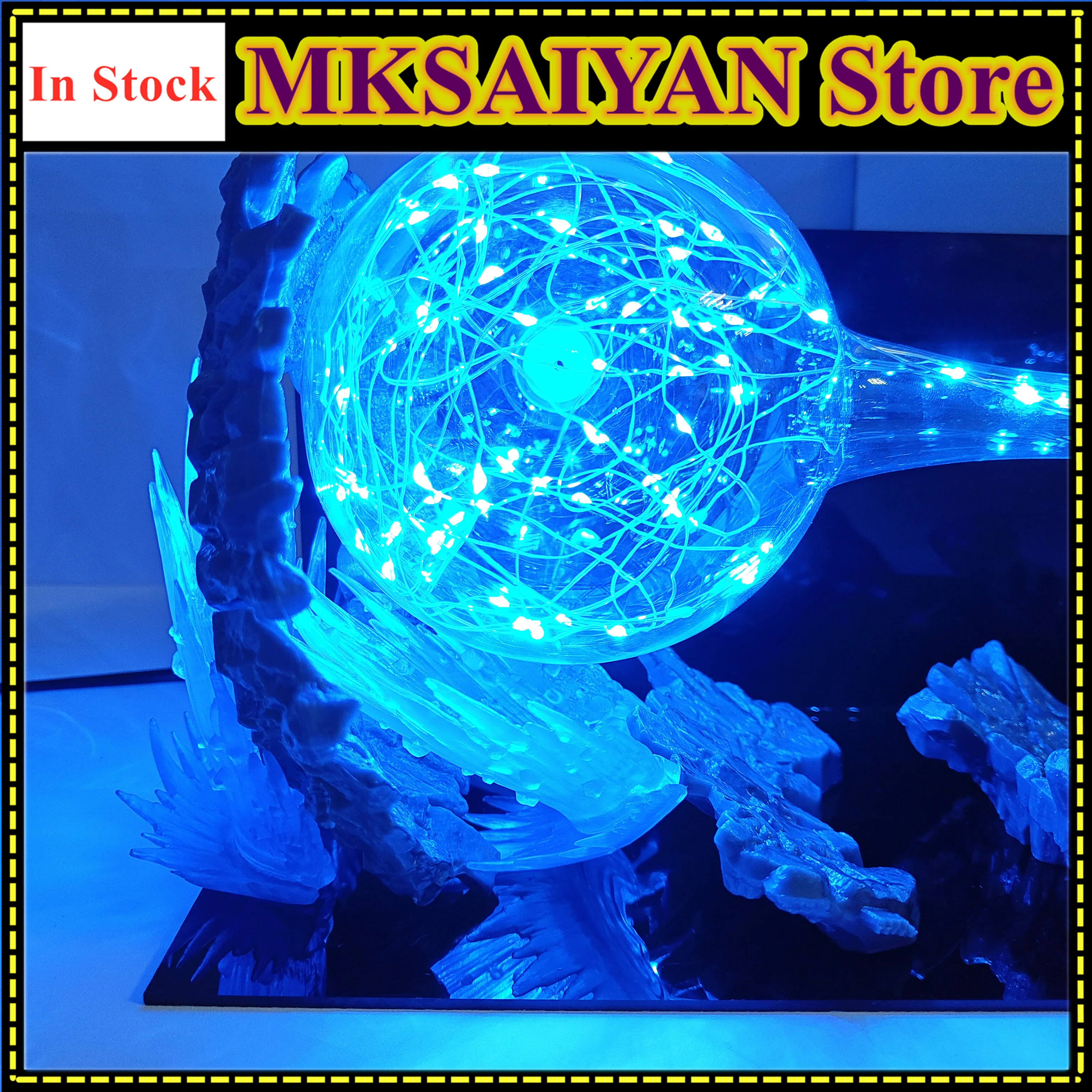 Dragon Ball Z Anime Kamehameha Goku DIY LED Blub Light Action Figure Toys Assembly PVC Model Status Collection view 4