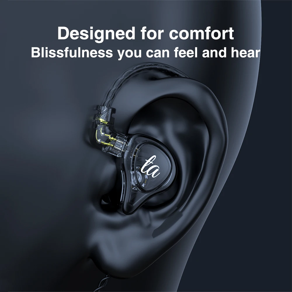 TRN TA Hi-FI 1BA+1DD Knowles Hybrid Beryllium-plated Dynamic In-ear Monitors Earphone HIFI Bass  Running For Xiaomi