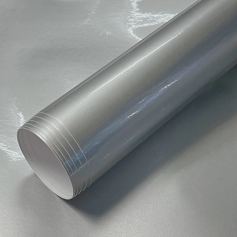 

Ультра глянцевая серебряная металлическая виниловая пленка в рулоне с воздухом, самоклеящаяся автомобильная упаковка, мотоциклетная наклейка «сделай сам», наклейка