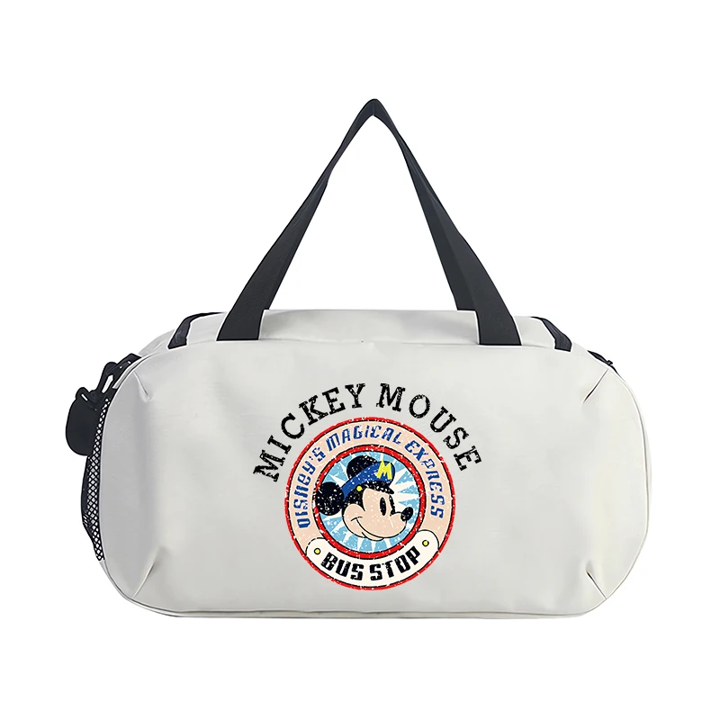 Mickey Minnie Mouse Women Travel Bag Kawaii Disney Cartoon Luggage Bags Outdoor Camping High Capacity Backpack Men Women Gym Bag