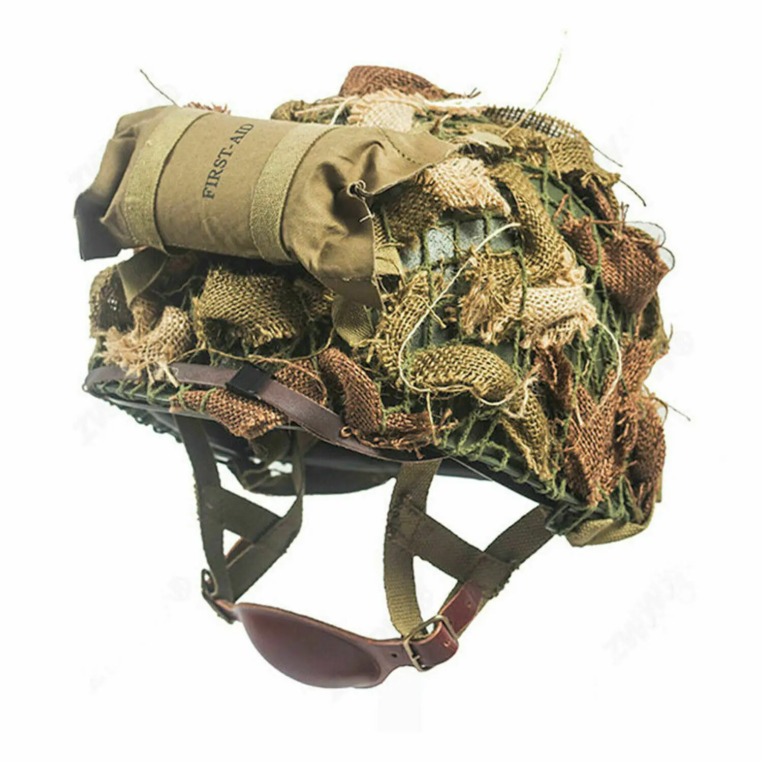 . WWII WW2 US M1C Camouflage HELMET SET PARATROOPER 101st AIRBORNE military Reenactments