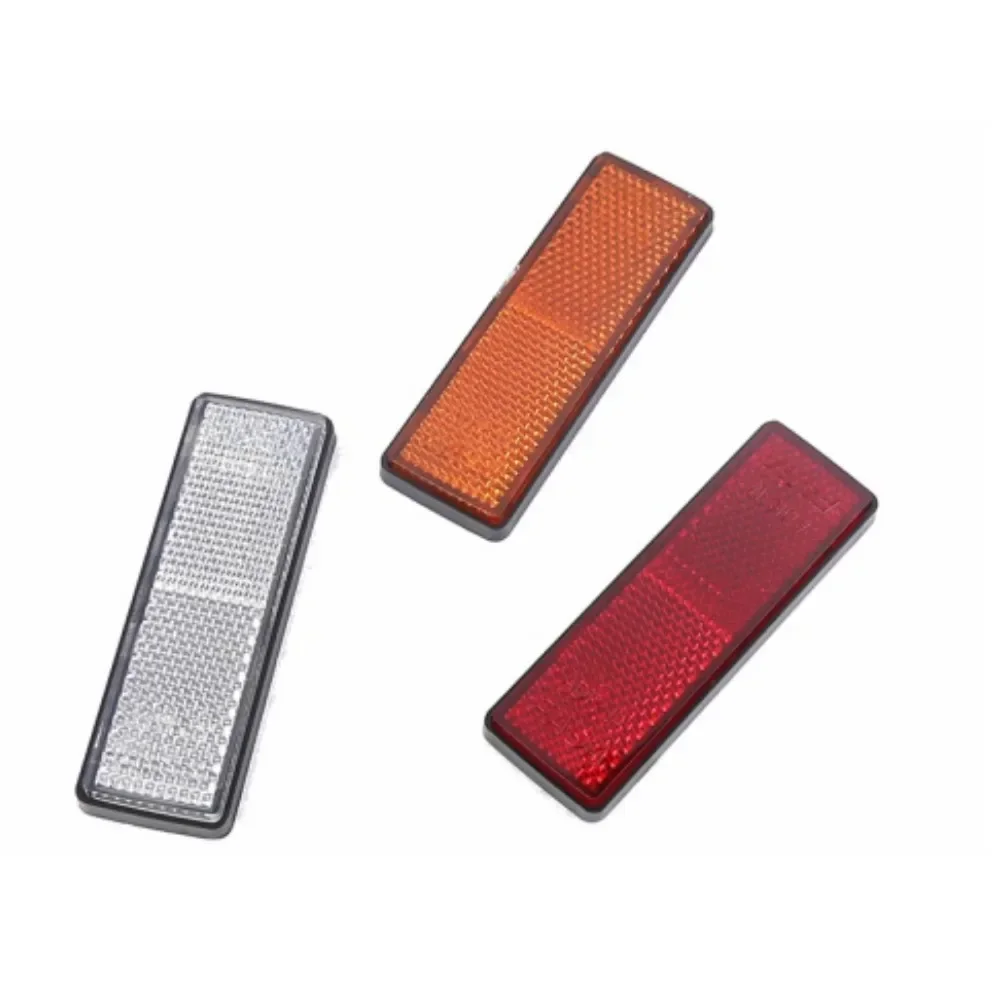 1pc/2pcs Self Adhesive Reflector Safety Mark Signal Strip Rear Position Reflective Bicycle Boat Caravan Fence Trailer Gate Post