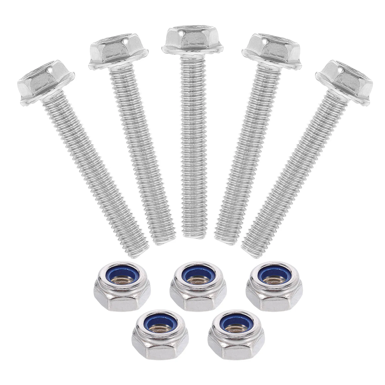 

1Set Hexagon Flange Bolts Nuts Washers Set Stainless Steel Durable Anti-Loosening Fastener Kit for Installation