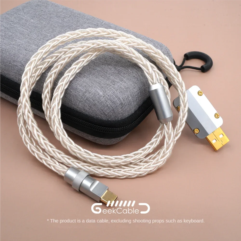 

GeekCable Manual DIY Customized Mechanical Keyboard Data Line 6MM Audio Single Crystal Copper Wire 150cm