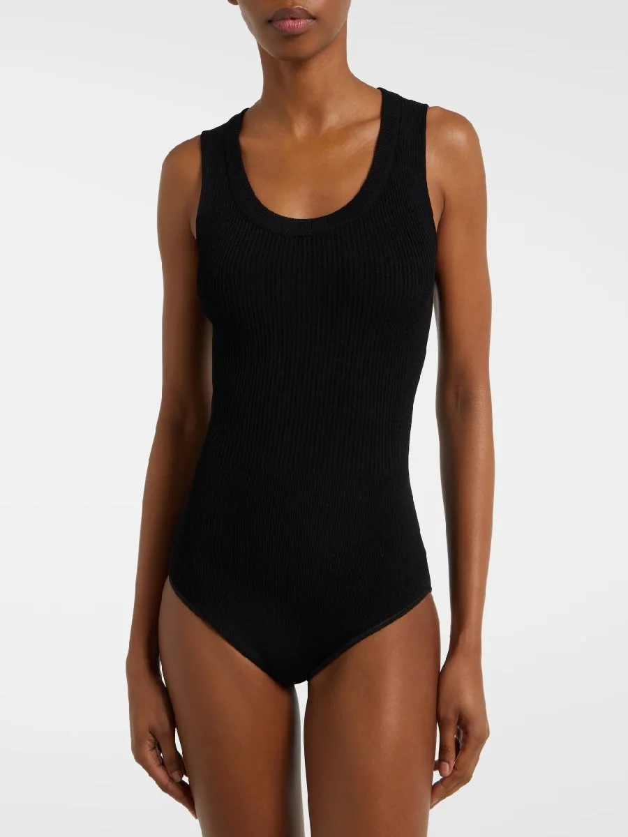 

2025 traf women's jumpsuit knitted stretch corset sexy ladies one-piece vest y2k clothes New fashion high quality tops t-shirts