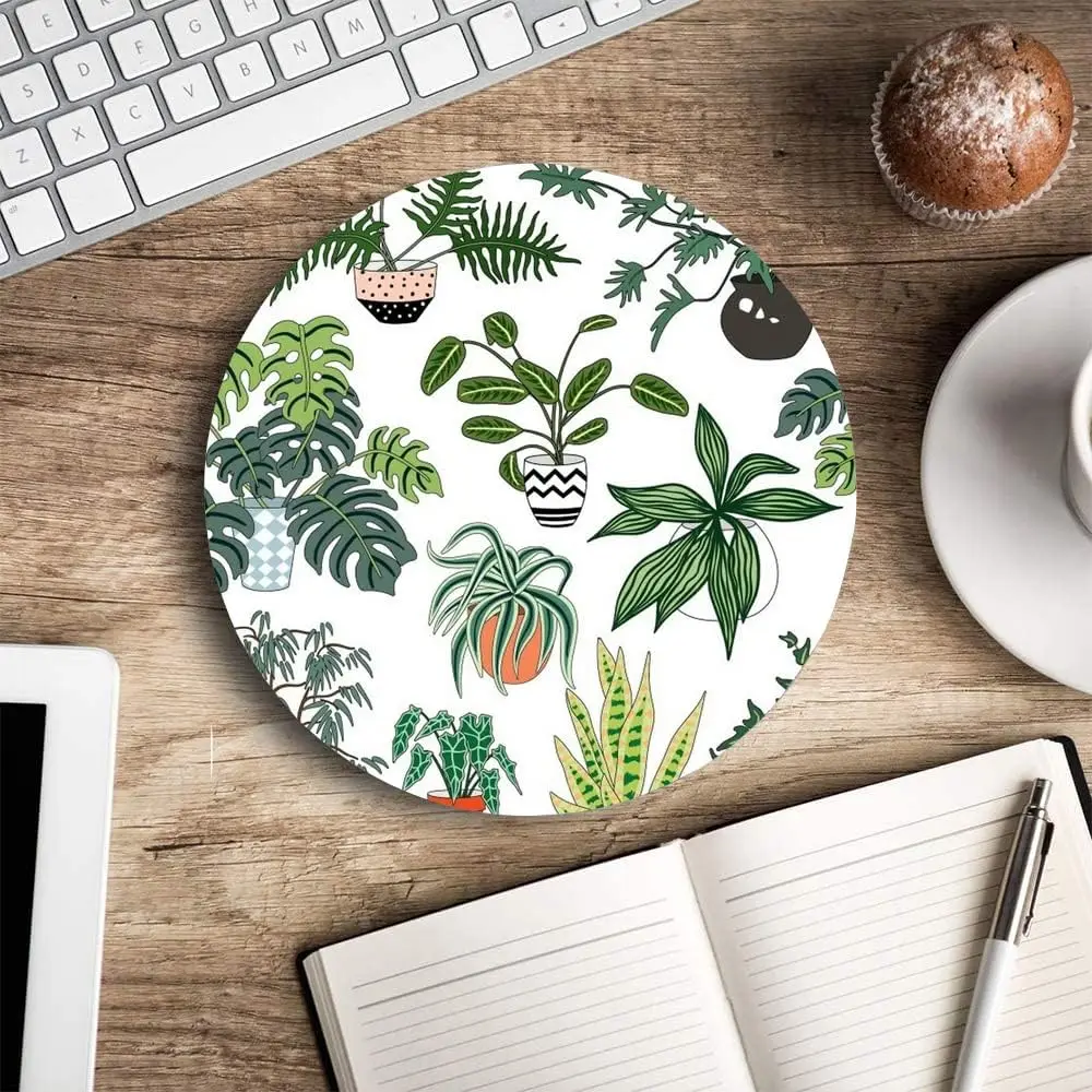 Potted Plant Mouse Pad Mouse Pads for Desk Washable Gaming Mousepads Non-Slip Rubber Base Computer Small Mouse Pads