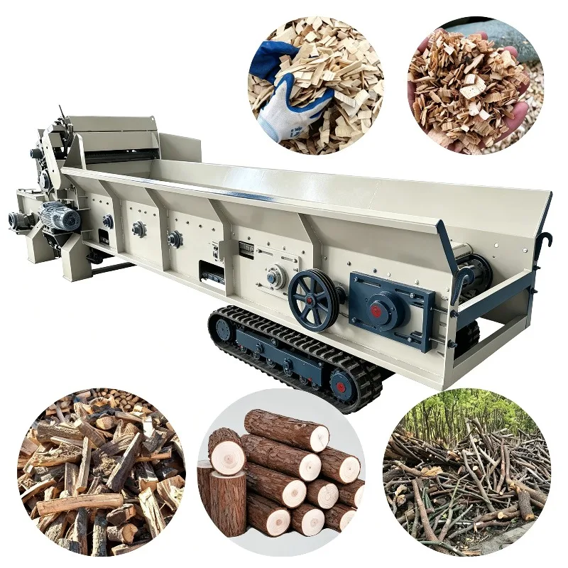 Industrial Agriculture Farm Big Wood Crusher Shredder Fine Grinder for Large Wood Tree Construction Waste Window Doors Pallet Wi