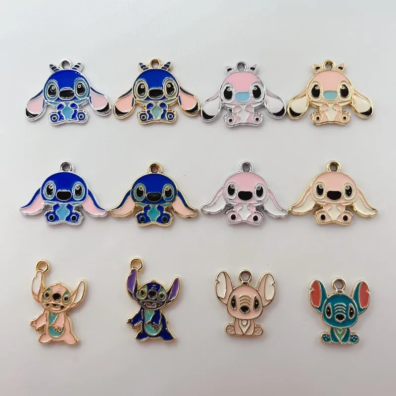 10PCS  Star Baby Stitch DIY Cute Cartoon Character Accessories Pendant Jewelry Key Chain Bracelet Pendant Accessories