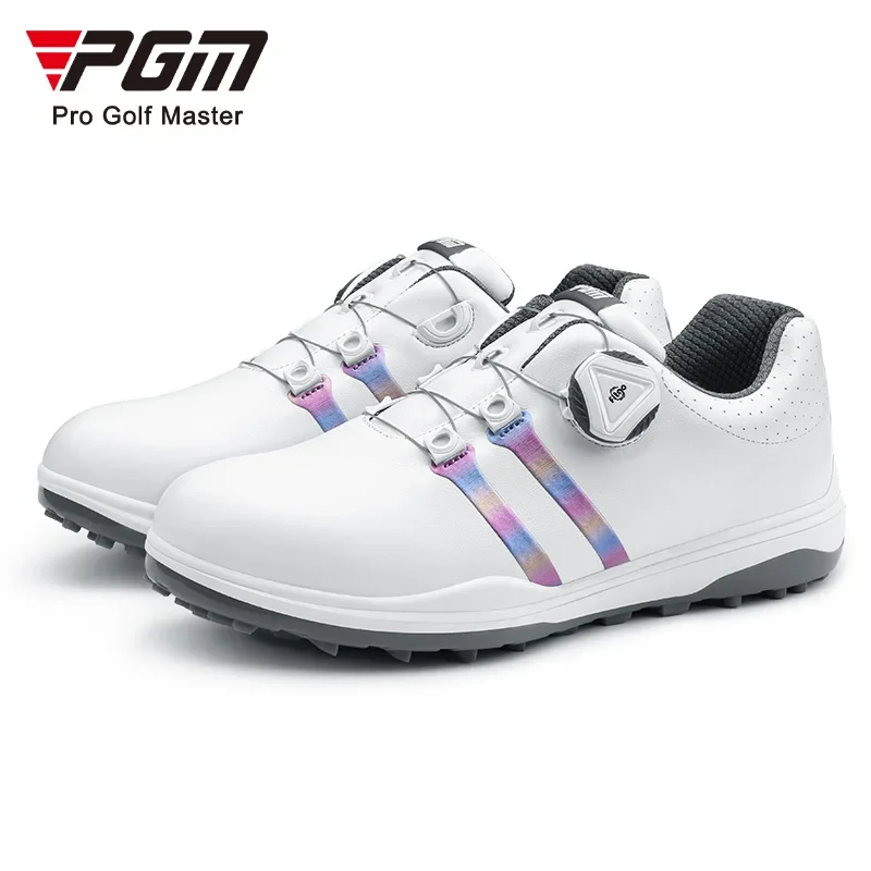 PGM Women Golf Shoes Waterproof Anti-skid Women's Light Weight Soft Breathable Sneakers Ladies Casual Knob Strap Sports XZ208