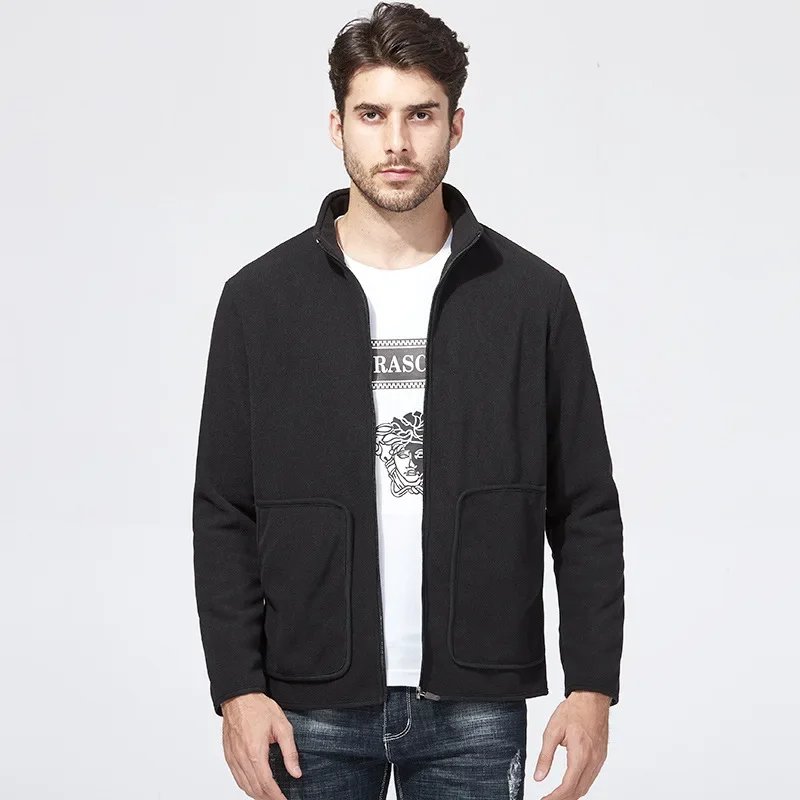 MRMT 2024 Brand New Men's Outdoor Fleece Warm Jacket Double-Sided Plus Fleece Sweater Thickened Fleece Jacket Men