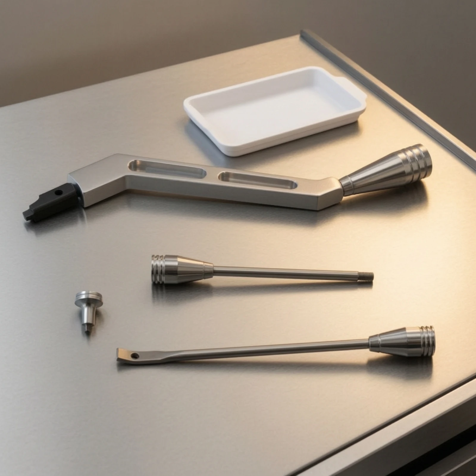 Steering Column Gear Lever Dress-up Kit Machined Column Shifter Lever with Rods Hardware Easy Install Bright