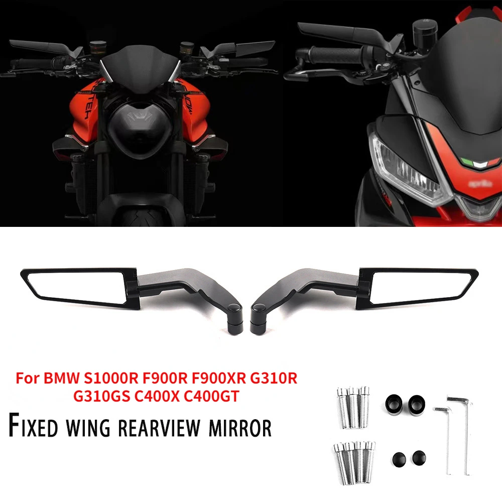 

Wind Wing Rearview Reversing Mirror For BMW S1000R F900R F900XR G310R G310GS C400X C400GT Moto Side Mirrors Rear View Mirror