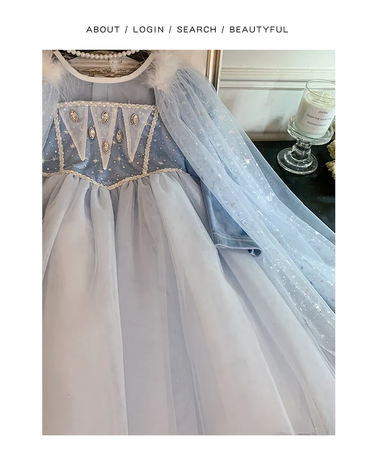 Frühling Herbst Mädchen Prinzessinnenkleid mit Abnehmbaren Schultern Kinder Puff-Tüllkleid Baby Weiches Tüllkleid Kinder-Abendkleid Kinder-Performancekleid – Detail 7
