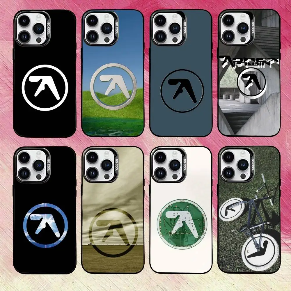 

AAA Art Pattern A-Aphex T-TwinS Phone Case For iPhone 17,16,15,14,13,12,11 Plus,Pro Max,XS,Colorful Silver Black Cover