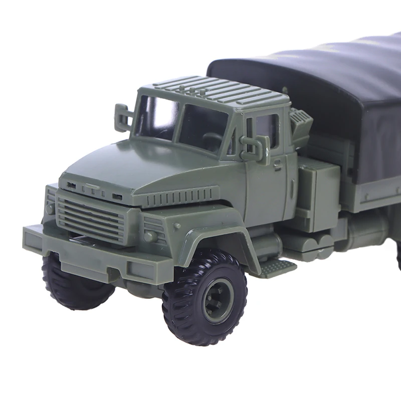 1Pc 1:72 Scale KrAZ-260 Tractor Military Vehicle Truck Toy Block Car Assembly Model Building Kit DIY Army Collection Gift