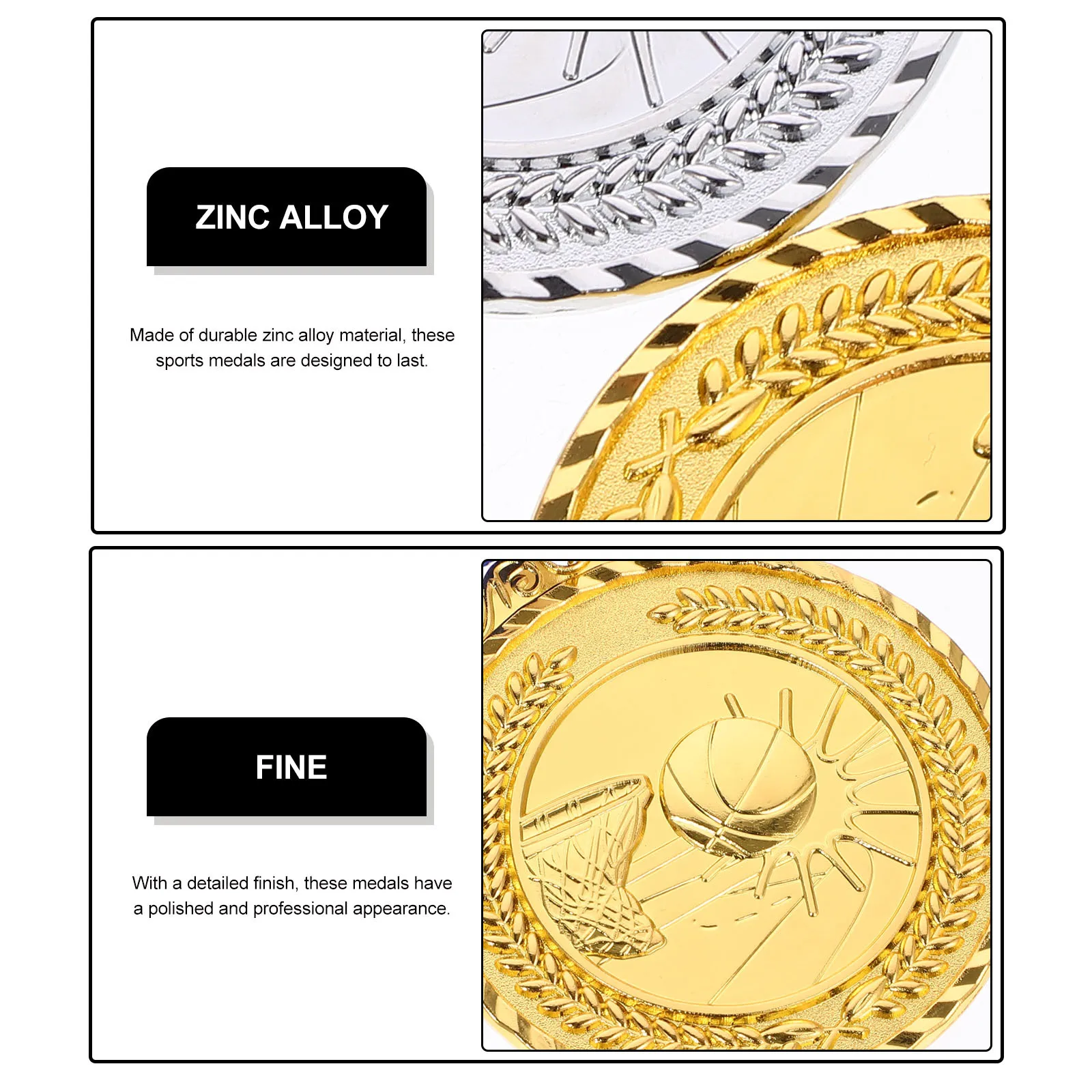 

3pcs Medals Set Gold Silver Bronze Sports Competition Awards For Students Party Metal Medals Athletics Party Favors Decor