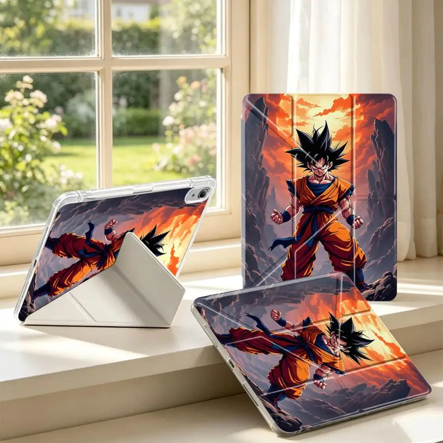 Dragon Ball Draw Goku Tablet Case For Samsung Galaxy Tab S9 Plus S7 FE A11 A9 Plus S8 A8 S10 Lite With Pen Slot Cover