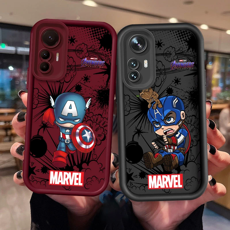 Marvel Steve Rogers Art Eye Ladder For Xiaomi MI 14 12T 11 Lite Poco M3 X5 X4 F5 F4 F3 F2 GT Pro 5G Soft Phone Case