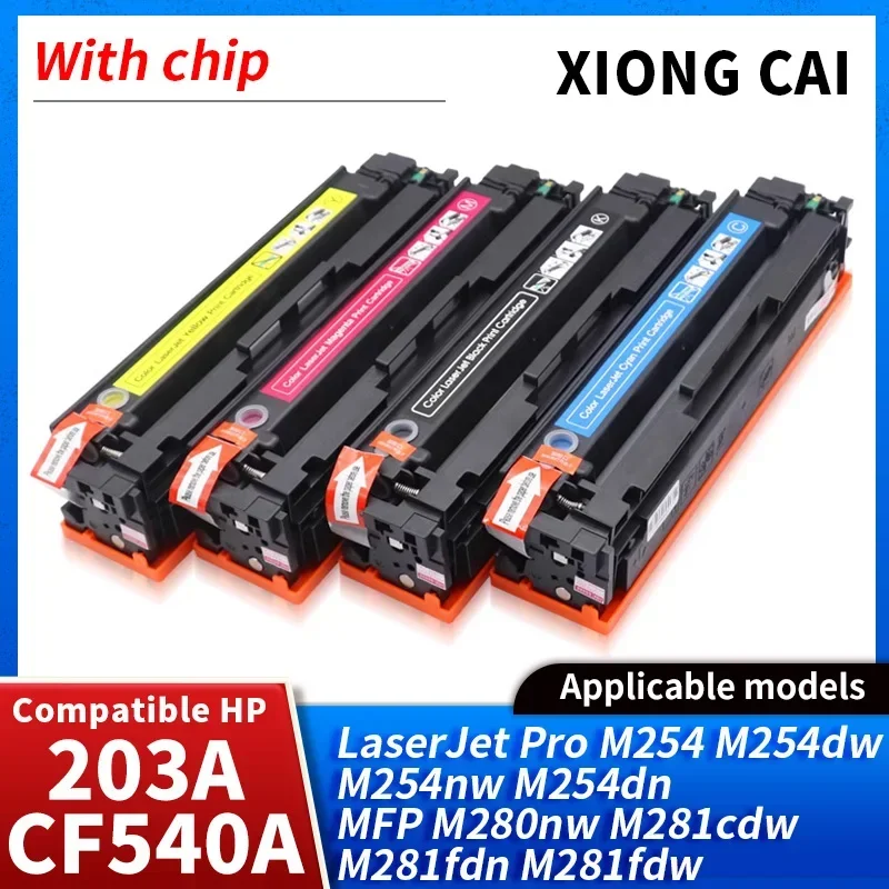 Compatible for hp 203A CF540A 540a cf541a toner cartridge LaserJe Pro M254nw M254dw MFP M281fdw M281fdn M280nw Color printer