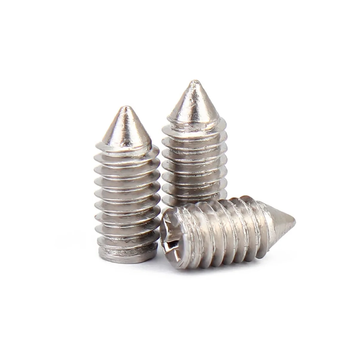 304 Stainless Steel Cross Pointed Set Screw / Headless Machine Bolts M2M2.5M3M4