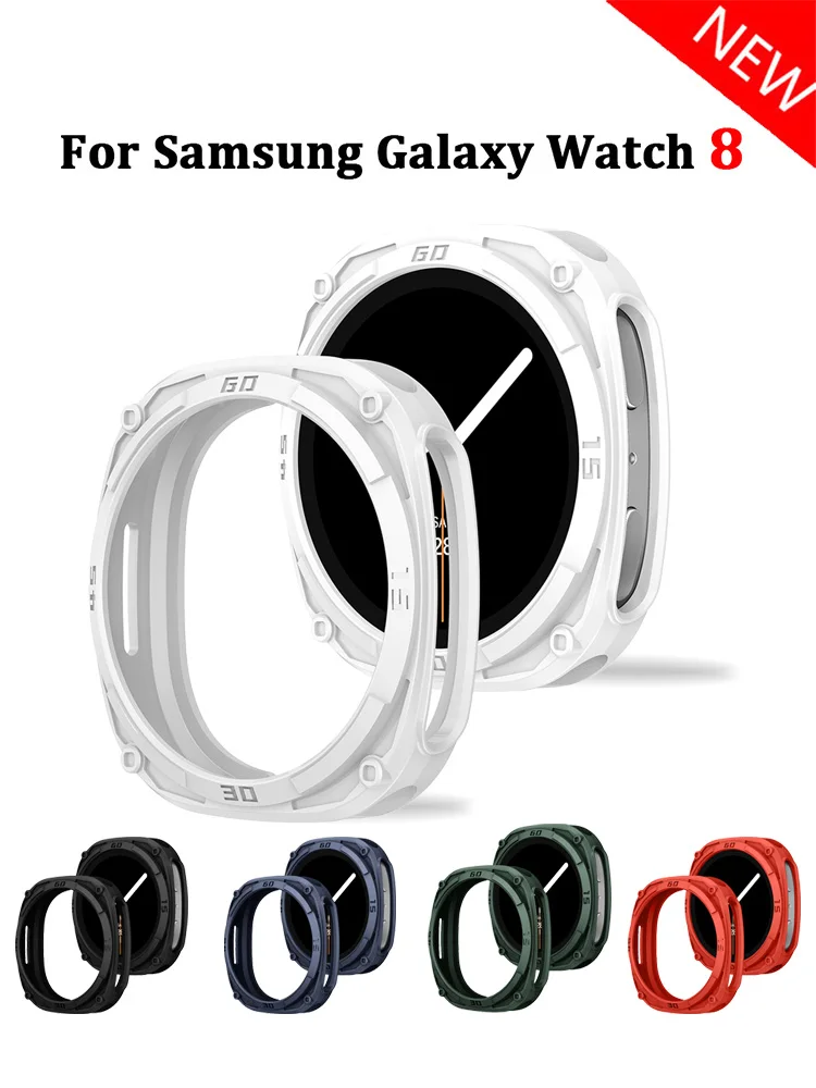PC-Skala + Gehäuse für Samsung Galaxy Watch 8 44 mm 40 mm Zubehör Hohle Schutzhülle für Samsung Galaxy Watch 8 Abdeckung