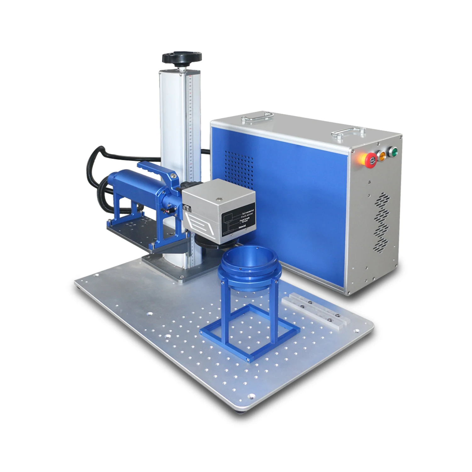 

For Hand Held Laser Engraving Machine 30w MAX With 300*300mm Size SG7110 Scan Head EZCAD Control Double Red Dots 80MM Rotatory