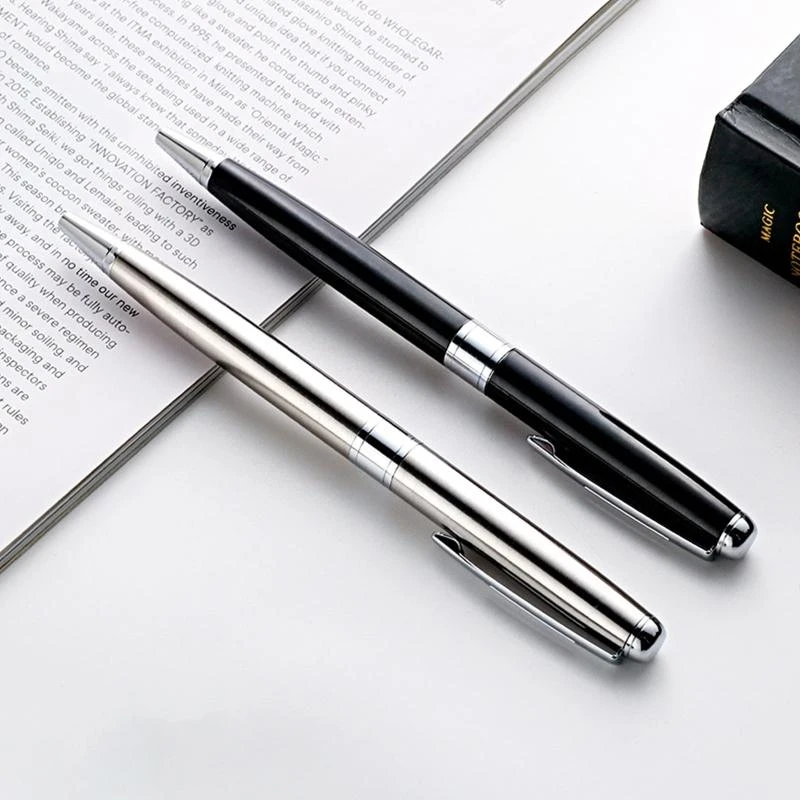 090F Metal Ballpoint Pen Solid Pen Clip Business Business Подписание перо для гостевого входа в систему для приема в ресторан в