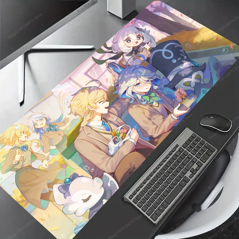 Game Genshin Mousepad Gaming Mouse pad Gamer Pc Accessories Deskmat Keyboard Mat Desk Protector Mause Pads